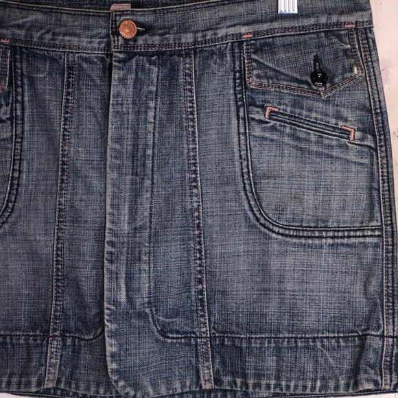 7 for all man kind mini jean skirt size 29 - Picture 2 of 6